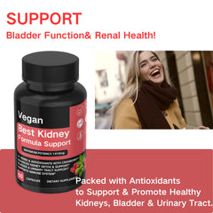 Vegan: Best Kidney Formula Support - Capsules + Tea