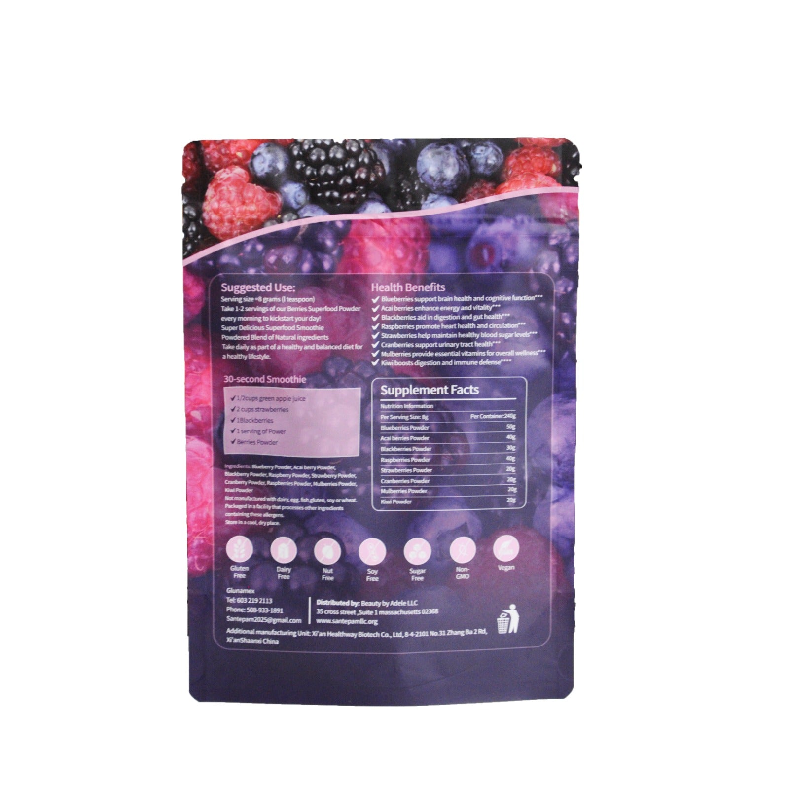 Bundle - Glunamex Vegetable + Glunamex Berries + Vegan Drops