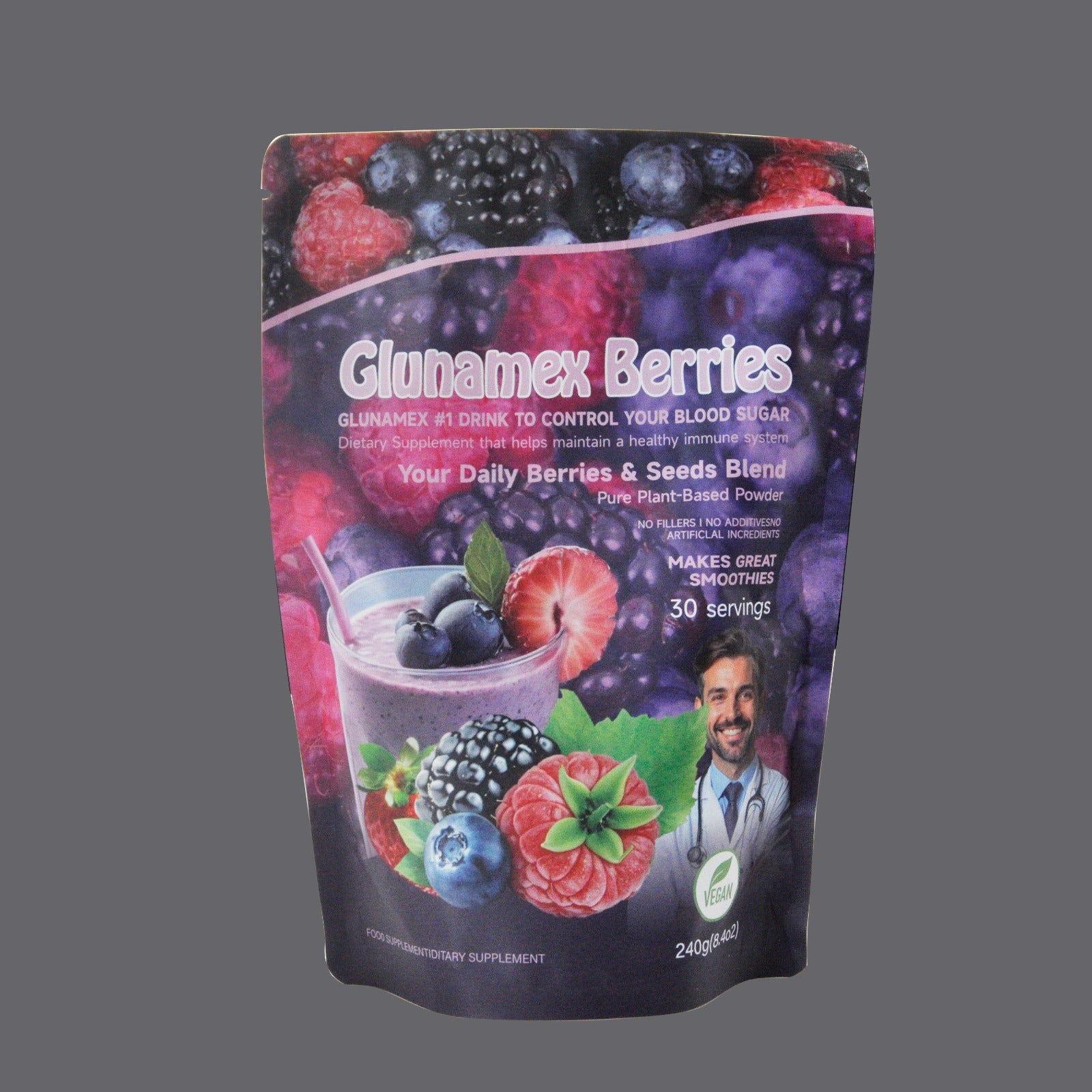 Bundle - Glunamex Vegetable + Glunamex Berries + Vegan Drops